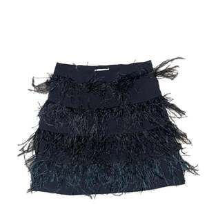 Gianni Bini Black Feather Mini Skirt